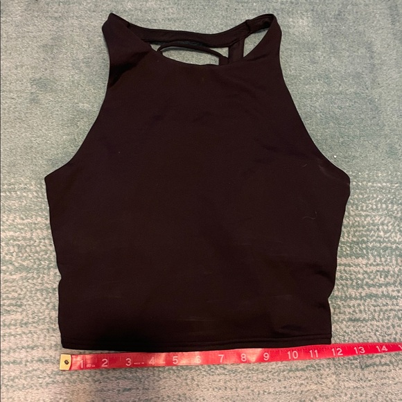 ALO Yoga strappy back cropped Black Top - Picture 7 of 10